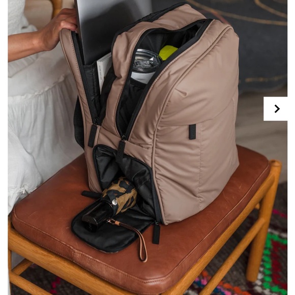 CALPAK Luka 15” laptop backpack in chocolate - Picture 7 of 7